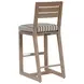 Stillwater Cove Beige and Black Upholstered Outdoor Bar Stool