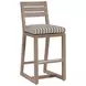 Stillwater Cove Beige and Black Upholstered Outdoor Bar Stool