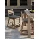 Stillwater Cove Black Upholstered Outdoor Counter Height Stool