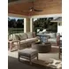 Stillwater Cove Blue Upholstered Rectangular Outdoor Ottoman