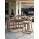 Stillwater Cove Beige and Black Upholstered Outdoor Bar Stool