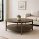 Sinclair Walnut Round Coffee Table