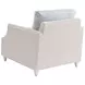 Ocean Breeze Promenade Blue and White Upholstered Outdoor Lounge Chair