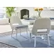 Ocean Breeze Promenade Blue Upholstered Outdoor Occasional Dining Chair