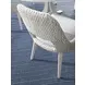 Ocean Breeze Promenade Blue Upholstered Outdoor Occasional Dining Chair