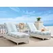 Ocean Breeze Promenade Blue and White Outdoor 82" Chaise