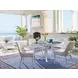 Ocean Breeze Promenade Blue Upholstered Outdoor Occasional Dining Chair