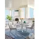Ocean Breeze Promenade White Outdoor Round 56" Dining Table