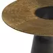 Alto Black Nickel and Antique Brass Accent Table