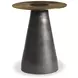 Alto Black Nickel and Antique Brass Accent Table