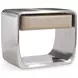 Lomond Tarnished Nickel Nightstand