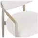 Merrowyn Greige and Louis Cream Performance Fabric Dining Arm Chair