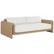 Ravina Louis Cream and Natural Performance Fabric Outdoor 96" Sofa