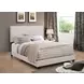 Boyd Ivory California King Upholstered Panel Bed with Nailhead Trim