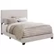 Boyd Ivory California King Upholstered Panel Bed with Nailhead Trim