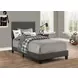 Boyd Charcoal Upholstered Twin Panel Bed