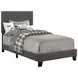 Boyd Charcoal Upholstered Twin Panel Bed