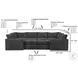 Ripple Midnight Charcoal 8 Piece Modular Sectional