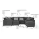 Ripple Midnight Charcoal 8 Piece Modular Sectional