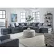 Universal Denim Ivory and Blue Upholstered Accent Chair