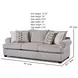 Nolte Pebble Taupe 96" Sofa