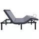 Negan Black and Gray California King Adjustable Bed with USB Charging