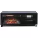 Napa Hearth Black Oak Melamine 56" Media Console with Log Fireplace Insert