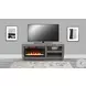Napa Hearth Gray Walnut Melamine 56" Media Console with Crystal Fireplace Insert