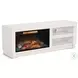 Napa Hearth White Oak Melamine 56" Media Console with Log Fireplace Insert