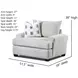 Premier Taupe Performance Fabric Upholstered Chair and A Half with Pillow