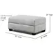 Premier Taupe Performance Fabric Upholstered Rectangular Storage Ottoman