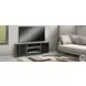 Newport Modern Gray Walnut Melamine 70" Media Console with Crystal Fireplace Insert