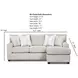 Kittery Dove Beige 93" Sofa Chaise