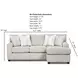 Universal Denim Blue 93" Sofa Chaise