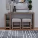 Corso Taupe Mist Upholstered Console Stool