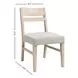 West End Ivory and Natural Maple Upholstered Ladder Back Side Chair Set of 2