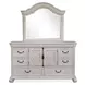 Bronwyn Alabaster 8 Drawer Dresser with Arched Mirror