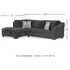 Biddeford Shadow 2 Piece LAF Chaise Sectional