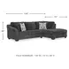 Biddeford Shadow 2 Piece RAF Chaise Sectional