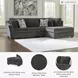 Biddeford Shadow 2 Piece RAF Chaise Sectional