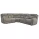 Point Break Mushroom 6 Piece Modular Triple Power Reclining Sectional with Console and USB Charging