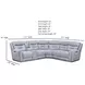 Point Break Telluride Stone Power Reclining RAF Sectional with Power Headrest and Lumbar