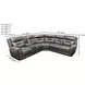Point Break True Grit Greystone Power Reclining RAF Sectional with Power Headrest and Lumbar
