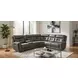 Point Break True Grit Greystone Power Reclining RAF Sectional with Power Headrest and Lumbar