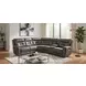 Point Break True Grit Greystone Power Reclining RAF Sectional with Power Headrest and Lumbar
