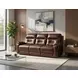 Point Break Hazelnut Leather 90" Triple Power Reclining Sofa with USB Charging