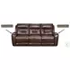 Point Break Hazelnut Leather 90" Triple Power Reclining Sofa with USB Charging