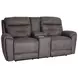 Point Break Brown 90" Triple Power Reclining Sofa with Drop Down Tray Table and USB Charging
