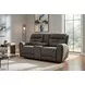 Point Break Brown 90" Triple Power Reclining Sofa with Drop Down Tray Table and USB Charging