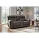 Point Break Brown 90" Triple Power Reclining Sofa with Drop Down Tray Table and USB Charging